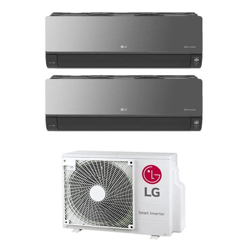 Immagine di LG ARTCOOL Mirror R32 Climatizzatore a parete dual split inverter Wi-Fi mirror | unità esterna 4.7 kW unità interne 12000+12000 BTU MU2R17.U13+AC[12|12]BK.NSJ