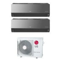 Immagine di LG ARTCOOL Mirror R32 Climatizzatore a parete dual split inverter Wi-Fi mirror | unità esterna 7 kW unità interne 9000+9000 BTU MU4R25.U22+AC[09|09]BK.NSJ