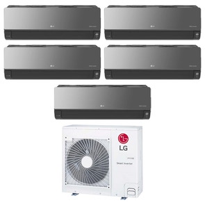 Immagine di LG ARTCOOL Mirror R32 Climatizzatore a parete penta split inverter Wi-Fi mirror | unità esterna 8.8 kW unità interne 9000+9000+9000+9000+9000 BTU MU5R30.U42+AC[09|09|09|09|09]BK.NSJ