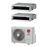 Immagine di LG Canalizzabile bassa prevalenza R32 Climatizzatore canalizzabile dual split inverter | unità esterna 5.3 kW unità interne 9000+9000 BTU MU3R19.U23+CL[09|09]F.N50