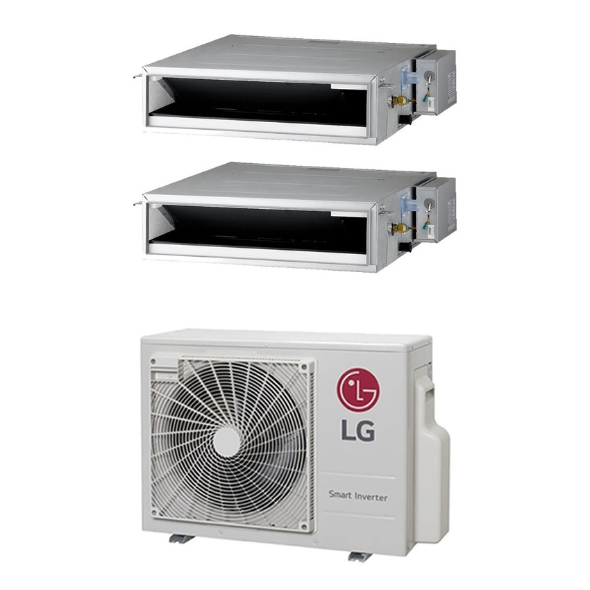 Immagine di LG Canalizzabile bassa prevalenza R32 Climatizzatore canalizzabile dual split inverter | unità esterna 6.2 kW unità interne 9000+9000 BTU MU3R21.U23+CL[09|09]F.N50