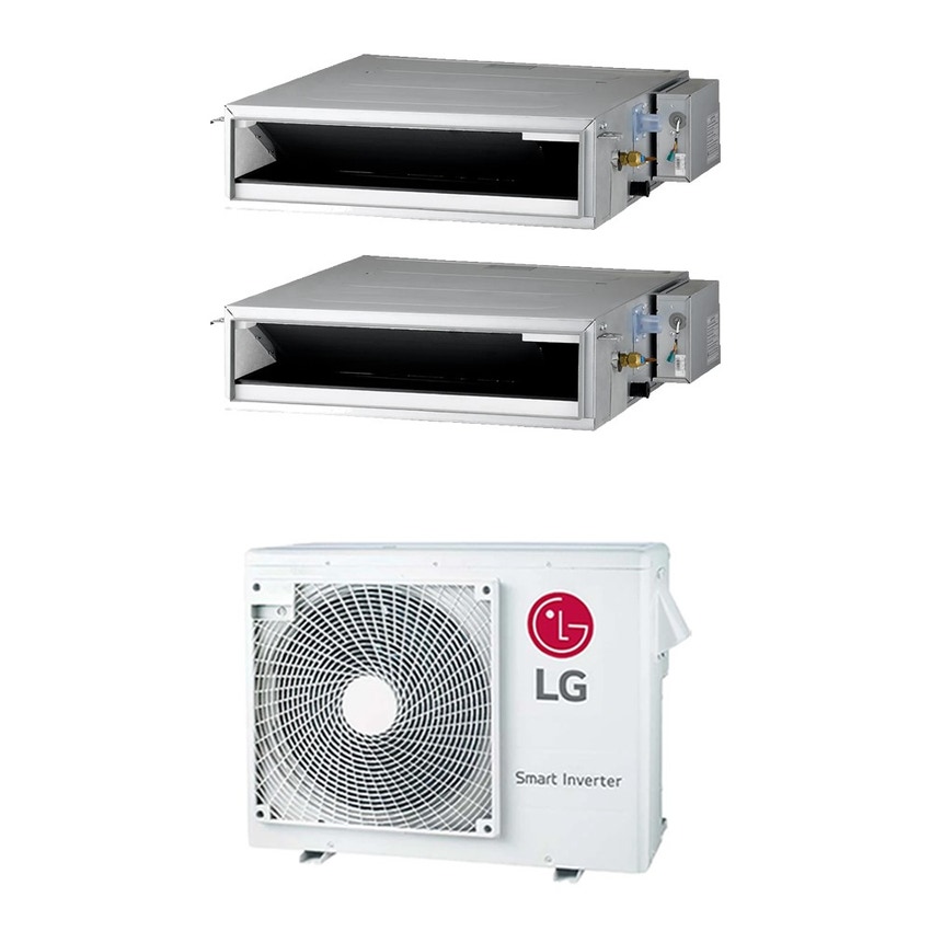 Immagine di LG Canalizzabile bassa prevalenza R32 Climatizzatore canalizzabile dual split inverter | unità esterna 7 kW unità interne 9000+9000 BTU MU4R25.U22+CL[09|09]F.N50