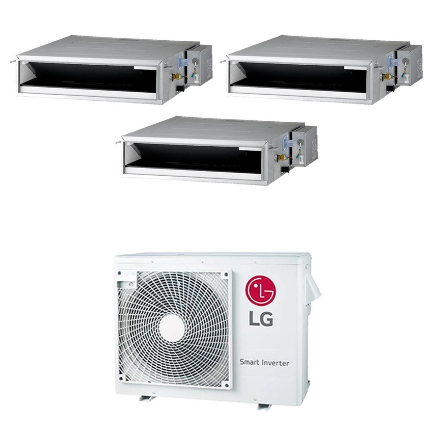 Immagine di LG Canalizzabile bassa prevalenza R32 Climatizzatore canalizzabile trial split inverter | unità esterna 7 kW unità interne 9000+9000+9000 BTU MU4R25.U22+CL[09|09|09]F.N50