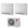 LG CONSOLE R32 Climatizzatore console da pavimento dual split inverter bianco | unità esterna 6.2 kW unità interne 9000+12000 BTU MU3R21.U23+UQ[09|12]F.NA0