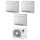 LG CONSOLE R32 Climatizzatore console da pavimento trial split inverter bianco | unità esterna 7 kW unità interne 9000+9000+9000 BTU MU4R25.U22+UQ[09|09|09]F.NA0