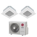 Immagine di LG Cassetta 4 vie R32 Climatizzatore a cassetta dual split inverter bianco | unità esterna 5.3 kW unità interne 9000+9000 BTU MU3R19.U23+CT[09|09]F.NR0