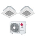 Immagine di LG Cassetta 4 vie R32 Climatizzatore a cassetta dual split inverter bianco | unità esterna 7.9 kW unità interne 12000+24000 BTU MU4R27.U42+CT[12]F.NR0+CT[24]F.NB0