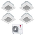 Immagine di LG Cassetta 4 vie R32 Climatizzatore a cassetta quadri split inverter bianco | unità esterna 8.8 kW unità interne 9000+9000+9000+9000 BTU MU5R30.U42+CT[09|09|09|09]F.NR0
