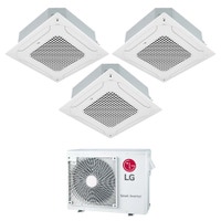 Immagine di LG Cassetta 4 vie R32 Climatizzatore a cassetta trial split inverter bianco | unità esterna 7 kW unità interne 9000+9000+9000 BTU MU4R25.U22+CT[09|09|09]F.NR0