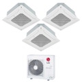 Immagine di LG Cassetta 4 vie R32 Climatizzatore a cassetta trial split inverter bianco | unità esterna 8.8 kW unità interne 9000+9000+9000 BTU MU5R30.U42+CT[09|09|09]F.NR0