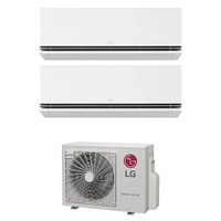 Immagine di LG DUALCOOL Deluxe R32 Climatizzatore a parete dual split inverter Wi-Fi bianco | unità esterna 6.2 kW unità interne 9000+9000 BTU MU3R21.U23+H[09|09]S1D.NS1