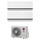 LG DUALCOOL Deluxe R32 Climatizzatore a parete dual split inverter Wi-Fi bianco | unità esterna 5.3 kW unità interne 12000+12000 BTU MU3R19.U23+H[12|12]S1D.NS1