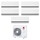 LG DUALCOOL Deluxe R32 Climatizzatore a parete penta split inverter Wi-Fi bianco | unità esterna 8.8 kW unità interne 9000+9000+9000+9000+9000 BTU MU5R30.U42+H[09|09|09|09|09]S1D.NS1