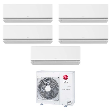 Immagine di LG DUALCOOL Deluxe R32 Climatizzatore a parete penta split inverter Wi-Fi bianco | unità esterna 8.8 kW unità interne 9000+9000+9000+9000+9000 BTU MU5R30.U42+H[09|09|09|09|09]S1D.NS1