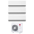 Immagine di LG DUALCOOL Deluxe R32 Climatizzatore a parete trial split inverter Wi-Fi bianco | unità esterna 8.8 kW unità interne 9000+12000+12000 BTU MU5R30.U42+H[09|12|12]S1D.NS1
