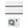 LG DUALCOOL Premium R32 Climatizzatore a parete dual split inverter Wi-Fi bianco | unità esterna 7 kW unità interne 9000+12000 BTU MU4R25.U22+H[09|12]S1P.NS1
