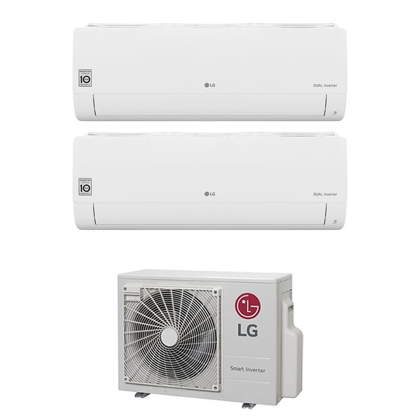 Immagine di LG LIBERO SMART R32 Climatizzatore a parete dual split inverter Wi-Fi bianco | unità esterna 6.2 kW unità interne 7000+7000 BTU MU3R21.U23+MS[07|07]ET.NSA