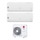 LG LIBERO SMART R32 Climatizzatore a parete dual split inverter Wi-Fi bianco | unità esterna 7.9 kW unità interne 9000+24000 BTU MU4R27.U42+S09ET.NSJS+S24ET.NSKS