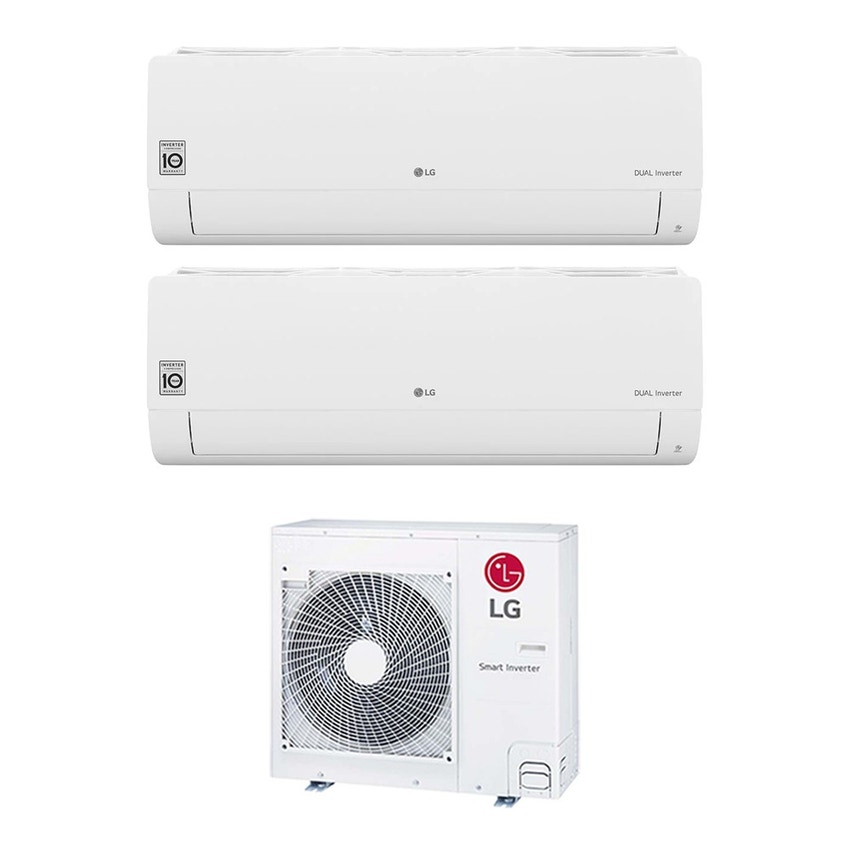 Immagine di LG LIBERO SMART R32 Climatizzatore a parete dual split inverter Wi-Fi bianco | unità esterna 7.9 kW unità interne 7000+7000 BTU MU4R27.U42+MS[07|07]ET.NSA