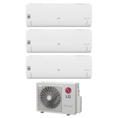 Immagine di LG LIBERO SMART R32 Climatizzatore a parete trial split inverter Wi-Fi bianco | unità esterna 6.2 kW unità interne 7000+9000+9000 BTU MU3R21.U23+MS07ET.NSA+S[09|09]ET.NSJS