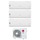 LG LIBERO SMART R32 Climatizzatore a parete trial split inverter Wi-Fi bianco | unità esterna 7 kW unità interne 7000+9000+18000 BTU MU4R25.U22+MS07ET.NSA+S09ET.NSJS+S18ET.NSKS