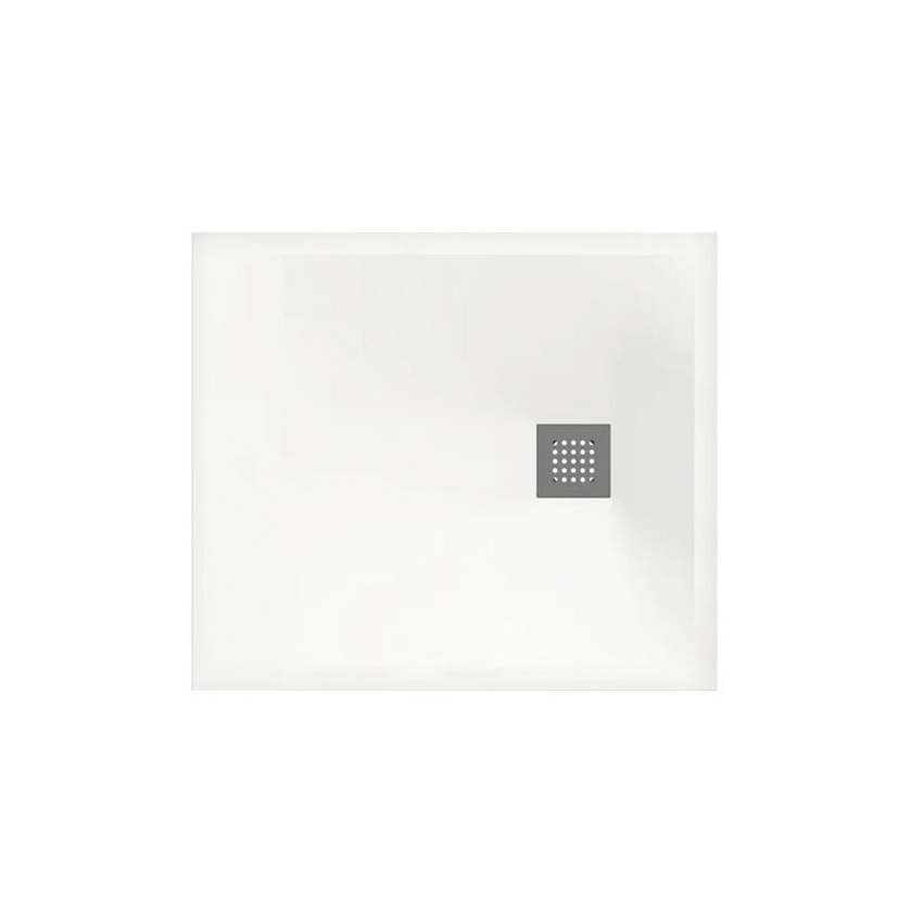 Immagine di Flaminia CM3 piatto doccia rettangolare L.90 P.80 cm, da appoggio o incasso filo pavimento, in ceramica, colore bianco finitura opaco C8090PBM