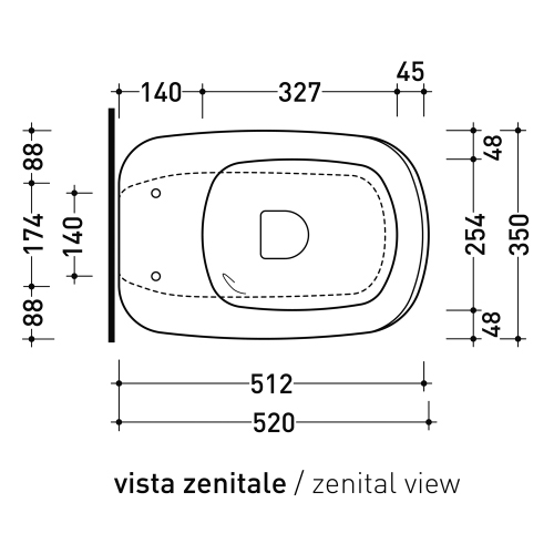 Immagine di Flaminia MONÒ PLUS vaso back to wall con scarico S/P e sistema gosilent®, colore bianco finitura lucido MN117RS