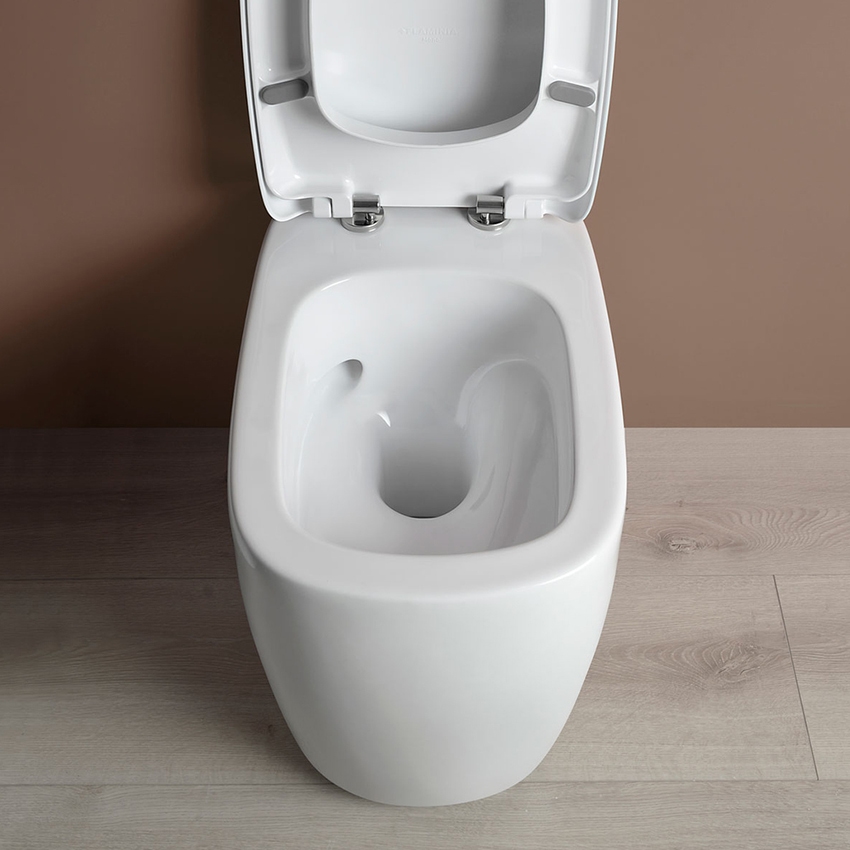 Immagine di Flaminia MONÒ PLUS vaso back to wall con scarico S/P e sistema gosilent®, colore bianco finitura lucido MN117RS