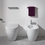 Immagine di Flaminia LINK PLUS vaso back to wall con sistema goclean®, con scarico S/P ed erogatore bidet finitura cromo, senza sedile, colore bianco finitura lucido LK117RGE
