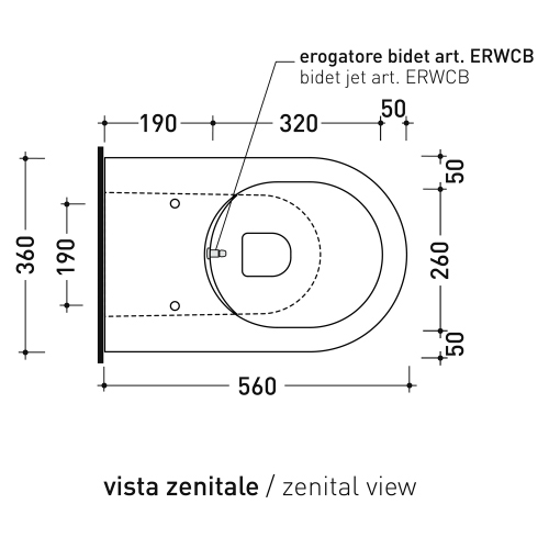 Immagine di Flaminia LINK PLUS vaso back to wall con sistema goclean®, con scarico S/P ed erogatore bidet finitura cromo, senza sedile, colore bianco finitura lucido LK117RGE