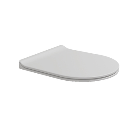 Immagine di Flaminia APP coprivaso slim in termoindurente, con discesa rallentata e cerniere a sgancio rapido, colore bianco latte finitura opaco APCW10LAT