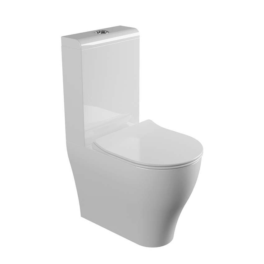 Immagine di Flaminia APP vaso monoblocco con scarico S/P, con sistema goclean®, senza sedile, con cassetta, colore bianco finitura lucido AP116G