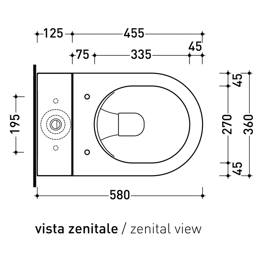 Immagine di Flaminia APP vaso monoblocco con scarico S/P, con sistema goclean®, senza sedile, colore bianco finitura lucido AP116G