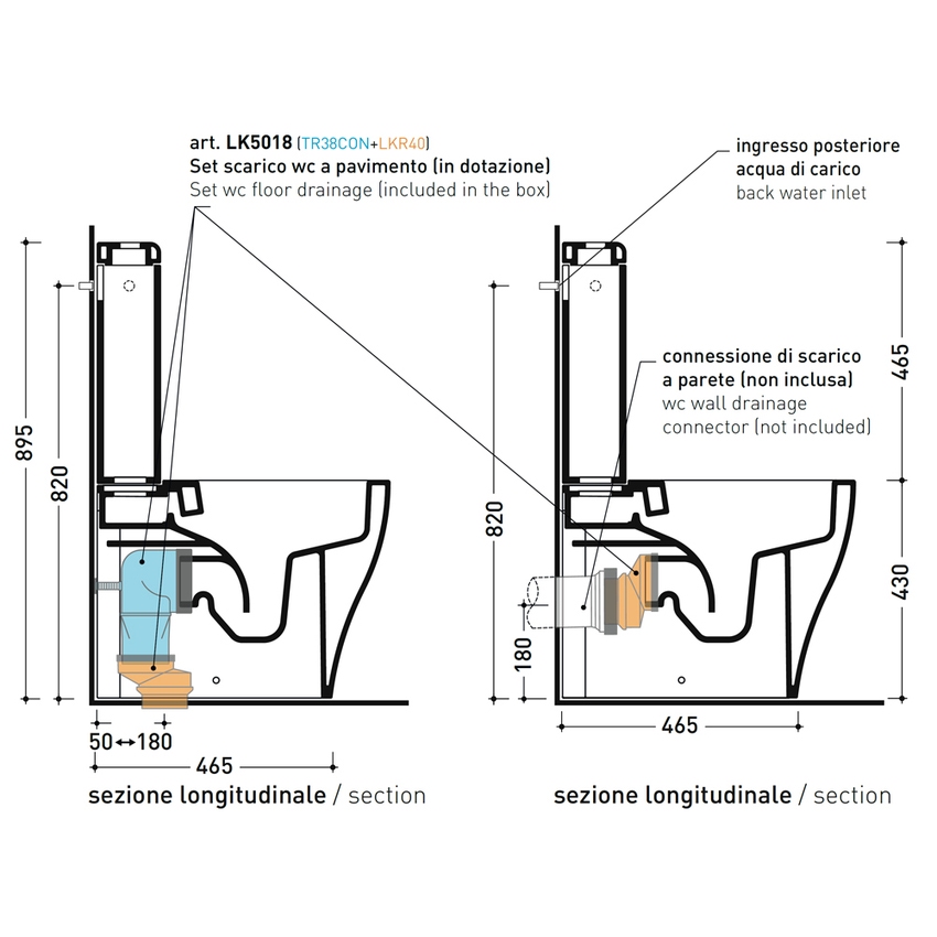 Immagine di Flaminia APP vaso monoblocco con scarico S/P, con sistema goclean®, senza sedile, colore bianco finitura lucido AP116G