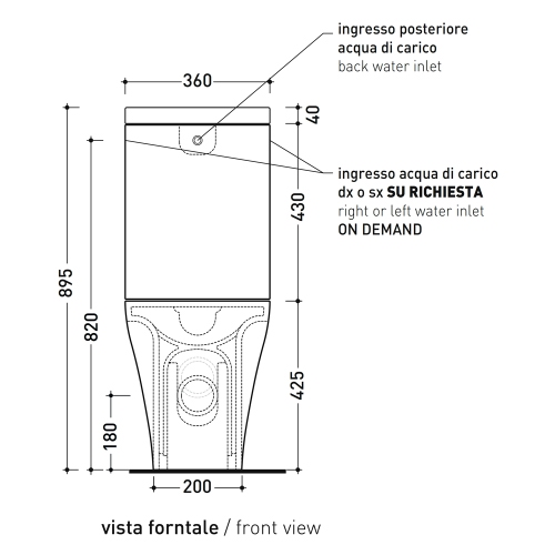 Immagine di Flaminia APP vaso monoblocco con scarico S/P, con sistema goclean®, senza sedile, colore bianco finitura lucido AP116G