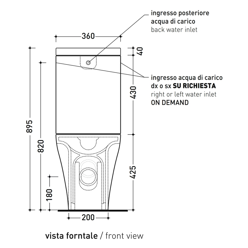 Immagine di Flaminia APP vaso monoblocco con scarico S/P, con sistema goclean®, senza sedile, colore bianco finitura lucido AP116G