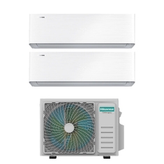 Immagine di Hisense ENERGY PRO X R32 Climatizzatore a parete dual split inverter Wi-Fi bianco | unità esterna 5 kW unità interne 9000+9000 BTU 2AMW52U4RXC+QH[25|25]XV3AG