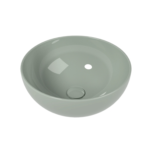 Immagine di Flaminia APP 40 lavabo rotondo da appoggio 40 cm, colore verde giada finitura lucido AP40AVG