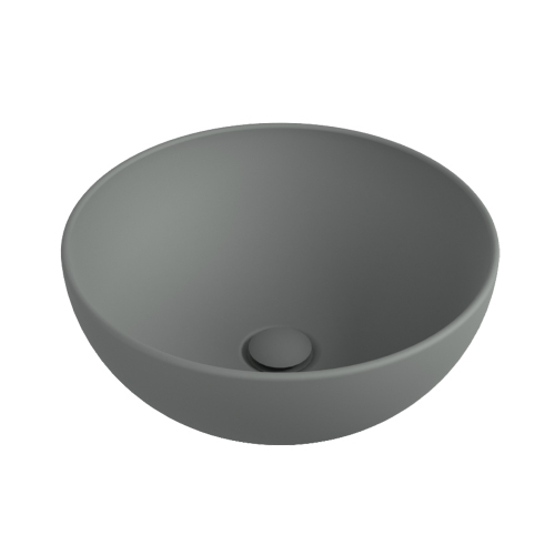 Immagine di Flaminia APP 40 lavabo rotondo da appoggio 40 cm, colore cenere finitura opaco AP40ACEN