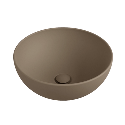 Immagine di Flaminia APP 40 lavabo rotondo da appoggio 40 cm, colore fango finitura opaco AP40AFAN