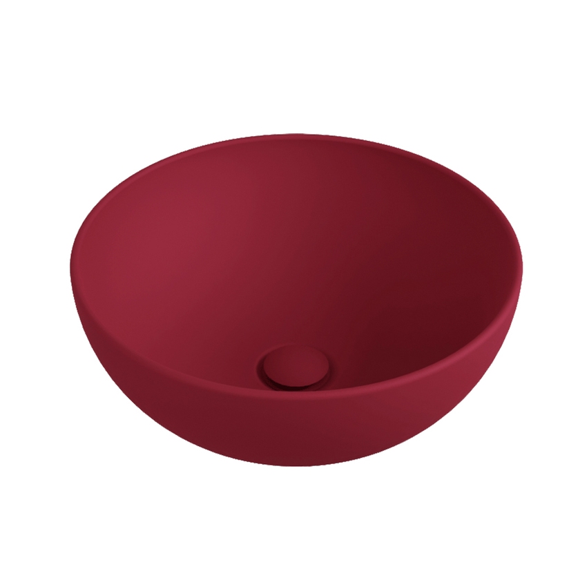 Immagine di Flaminia APP 40 lavabo rotondo da appoggio 40 cm, colore rosso rubens finitura opaco AP40ARRU