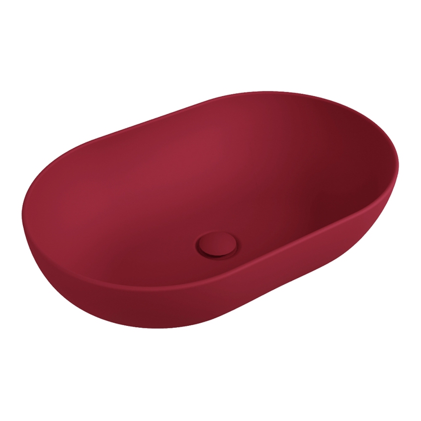 Immagine di Flaminia APP 62 lavabo da appoggio 62 cm, colore rosso rubens finitura opaco AP62ARRU