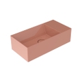 Immagine di Flaminia APPLIGHT 5025 lavabo reversibile L.50 P.25 cm, da appoggio con piano rubinetteria, senza troppopieno, colore terracotta finitura lucido AP5025TC