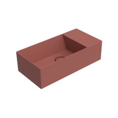 Immagine di Flaminia APPLIGHT 5025 lavabo reversibile L.50 P.25 cm, da appoggio con piano rubinetteria, senza troppopieno, colore uva finitura opaco AP5025UV