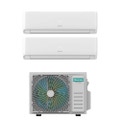 Immagine di Hisense Ecosense R32 Climatizzatore a parete dual split inverter Wi-Fi bianco | unità esterna 5 kW unità interne 12000+12000 BTU 2AMW52U4RXC+KF[35|35]XR01G