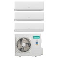 Immagine di Hisense Ecosense R32 Climatizzatore a parete trial split inverter Wi-Fi bianco | unità esterna 10 kW unità interne 12000+18000+18000 BTU 4AMW105U4RAA+KF[35]XR01G+KF[50|50]BS01G