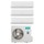 Hisense Ecosense R32 Climatizzatore a parete trial split inverter Wi-Fi bianco | unità esterna 10 kW unità interne 7000+7000+9000 BTU 4AMW105U4RAA+KF[20|20|25]MR01G