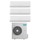 Hisense Ecosense R32 Climatizzatore a parete trial split inverter Wi-Fi bianco | unità esterna 12.5 kW unità interne 7000+7000+18000 BTU 5AMW125U4RTA+KF[20|20]MR01G+KF[50]BS01G