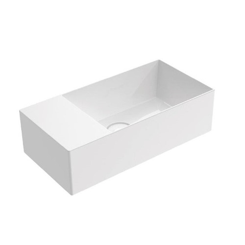 Immagine di Flaminia APPLIGHT 5025 SX lavabo L.50 P.25 cm, sospeso con piano rubinetteria a sinistra, senza troppopieno, colore bianco finitura lucido AP5025SX