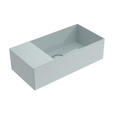 Immagine di Flaminia APPLIGHT 5025 SX lavabo L.50 P.25 cm, sospeso con piano rubinetteria a sinistra, senza troppopieno, colore azzurro polvere finitura lucido AP5025SXAP